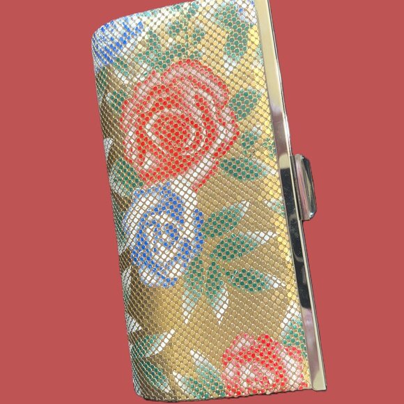 Gunne Sax by Jessica McClintock Mesh Sling Covered Clutch/Crossbody EUC - Picture 6 of 12